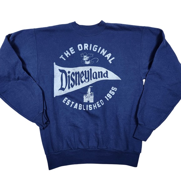 Disney Parks Other - Disney Parks Hanes Navy Blue Disneyland 1955 Graphic Crewneck Sweatshirt Small